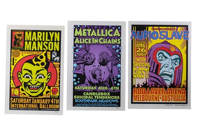 Lot 436 - AUDIOSLAVE, MARILYN MANSON AND METALLICA / ALICE IN CHAINS-LIMITED EDITION POSTERS