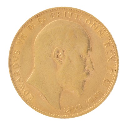 Lot 27 - EDWARD VII GOLD SOVEREIGN