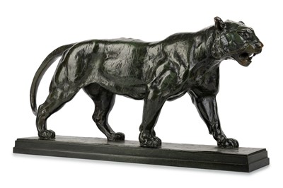 Lot 1339 - AFTER ANTOINE-LOUIS BARYE (1796-1875), BRONZE SCULPTURE OF A TIGER