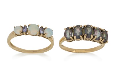 Lot 505 - TWO GOLD DRESS RINGS