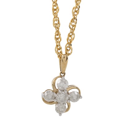 Lot 503 - DIAMOND PENDANT ON CHAIN