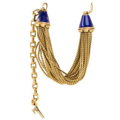 Lot 529 - GOLD AND ENAMEL BRACELET
