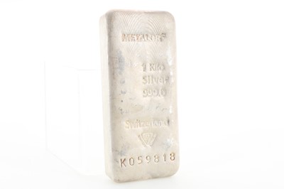 Lot 28 - METALOR OF SWITZERLAND 1KG FINE SILVER BAR