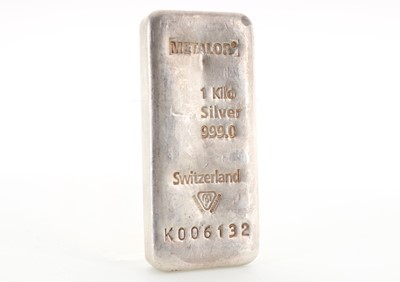 Lot 31 - METALOR OF SWITZERLAND 1KG FINE SILVER BAR