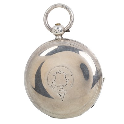 Lot 836 - SILVER HUNTER CASED POCKET WATCH