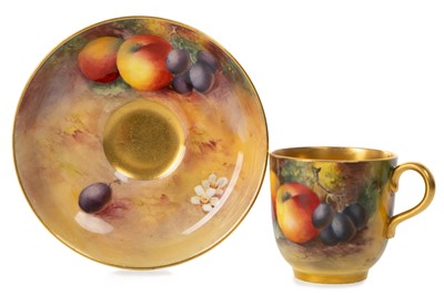 Lot 1368 - ROYAL WORCESTER COFFEE CUP AND SAUCER
