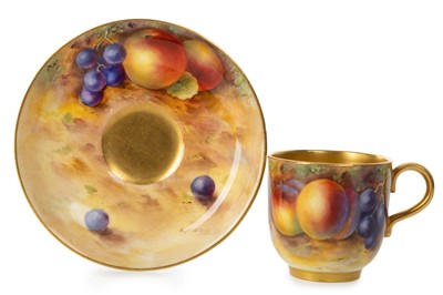 Lot 1369 - ROYAL WORCESTER COFFEE CUP AND SAUCER