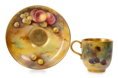 Lot 1373 - ROYAL WORCESTER COFFEE CUP AND SAUCER