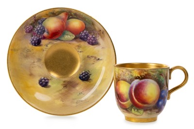 Lot 1375 - ROYAL WORCESTER COFFEE CUP AND SAUCER