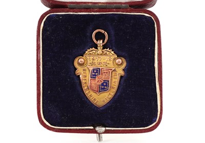 Lot 1696 - MATT. PATERSON OF ARTHURLIE F.C., RENFREWSHIRE VICTORIA CUP GOLD MEDAL