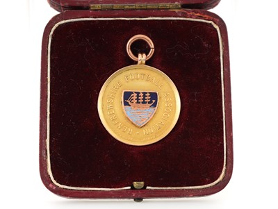 Lot 1698 - MATTHEW PATERSON OF MORTON F.C., RENFREWSHIRE FOOTBALL ASSOCIATION GOLD MEDAL