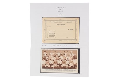 Lot 1703 - RANGERS F.C. V ST. GALLEN INVITATION