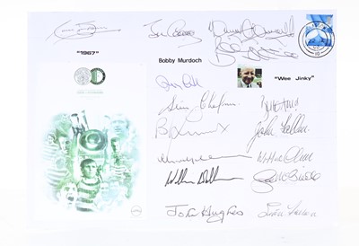 Lot 1707 - CELTIC V FEYENOORD AUTOGRAPHS