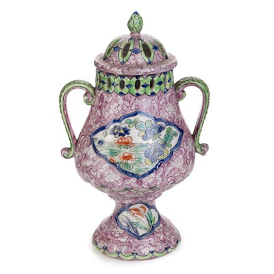 Lot 827 - CHINESE FAMILLE VERTE POT POURRI VASE