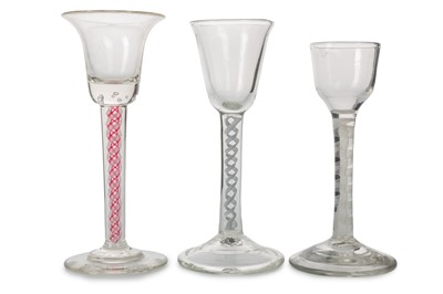 Lot 1385 - THREE CORDIAL GLASSES