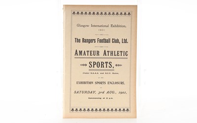 Lot 1717 - RANGERS FOOTBALL CLUB AMATEUR ATHLETIC SPORTS PROGRAMME