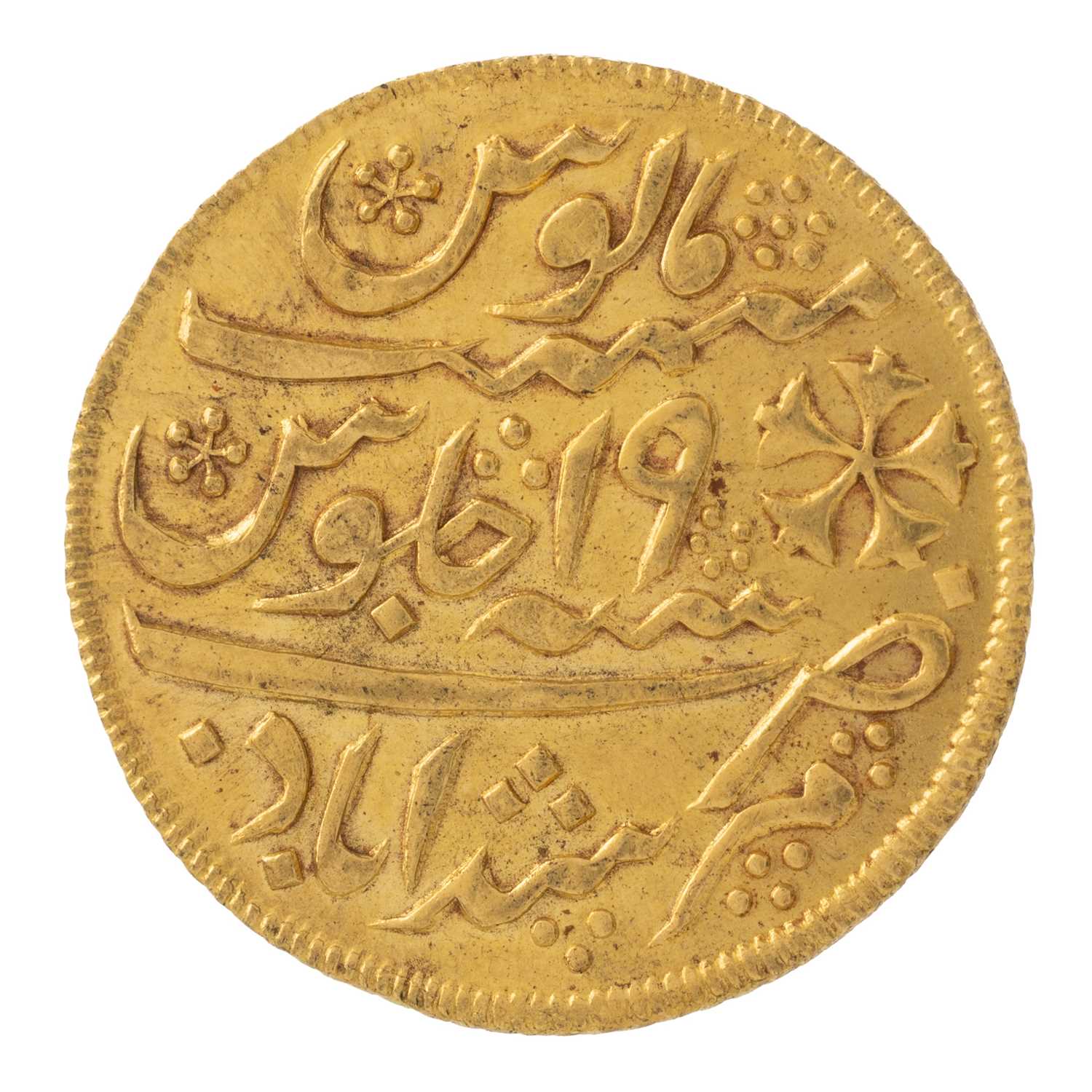 Lot 38 - INDIA GOLD MOHUR BENGAL PRESIDENCY COIN