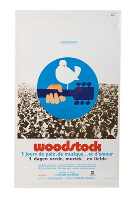 Lot 449 - WOODSTOCK BELGIAN FILM POSTER