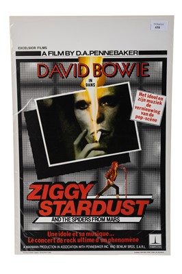 Lot 216 - DAVID BOWIE: ZIGGY STARDUST AND THE SPIDERS FROM MARS BELGIAN FILM POSTER