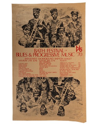 Lot 456 - LED ZEPPELIN -LIMITED EDITION FESTIVAL REPRINT POSTER, BOTH SIGNED BY FREDERICK BANNISTER