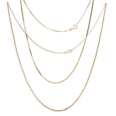 Lot 578 - TWO GOLD CHAINS
