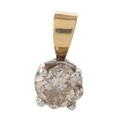 Lot 581 - DIAMOND SOLITAIRE PENDANT