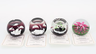 Lot 1396 - FOUR CAITHNESS GLASS PAPERWEIGHTS