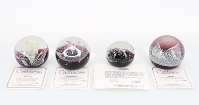 Lot 1400 - FOUR CAITHNESS GLASS PAPERWEIGHTS