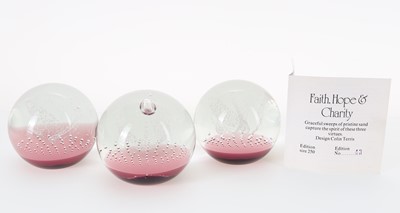 Lot 1397 - SET OF THREE CAITHNESS GLASS PAPERWEIGHTS