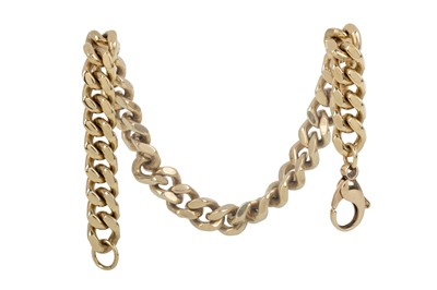 Lot 614 - GOLD CURB LINK BRACELET