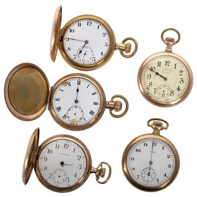 Lot 837 - WALTHAM FULL HUNTER TOP WIND POCKET WATCH