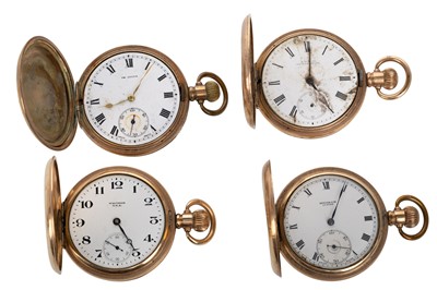 Lot 842 - WALTHAM FULL HUNTER TOP WIND POCKET WATCH
