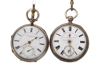Lot 853 - JOHN FORREST OPEN FACE KEY WIND POCKET WATCH