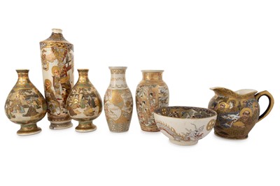 Lot 832 - COLLECTION OF JAPANESE SATSUMA POTTERY WARES
