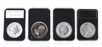 Lot 83 - NINE ONE OUNCE SILVER COINS