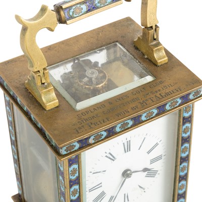 Lot 863 - GEORGE V BRASS CARRIAGE CLOCK