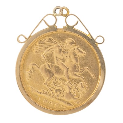 Lot 109 - EDWARD VII GOLD SOVEREIGN