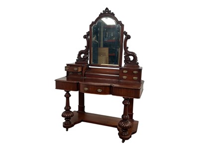 Lot 1429 - VICTORIAN MAHOGANY DUTCHESS DRESSING TABLE