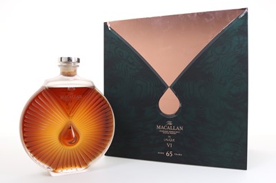 Lot **MACALLAN SIX PILLARS COLLECTION 65 YEAR OLD IN LALIQUE DECANTER