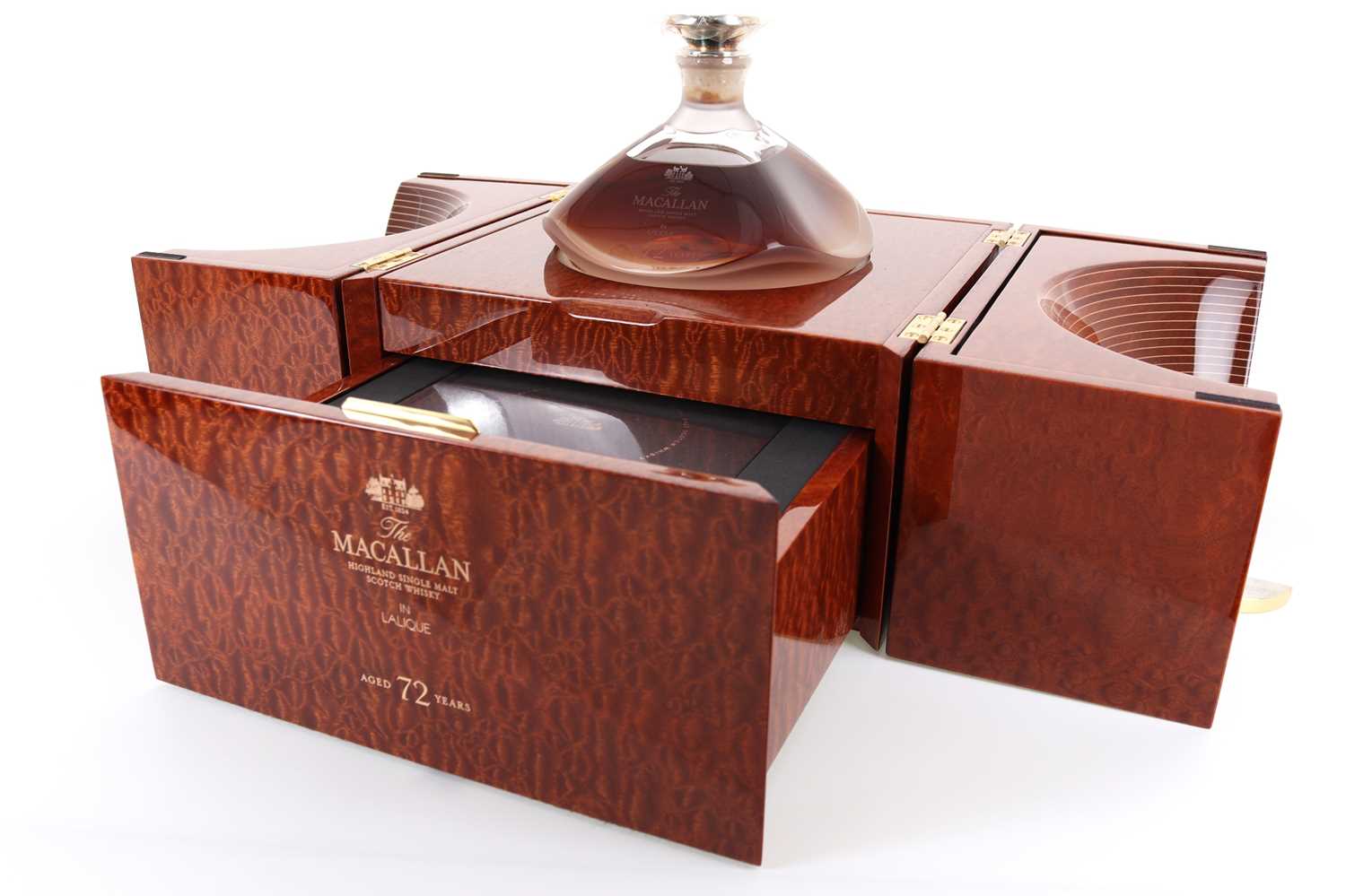 Lot **MACALLAN GENESIS 72 YEAR OLD IN LALIQUE DECANTER