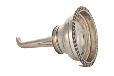 Lot 101 - GEORGE III SILVER WINE FUNNEL