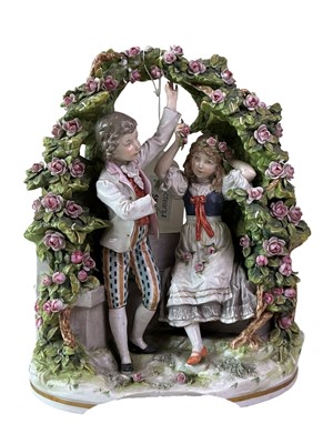 Lot 58 - CAPODIMONTE FIGURAL GROUP