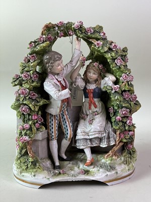 Lot 58 - CAPODIMONTE FIGURAL GROUP