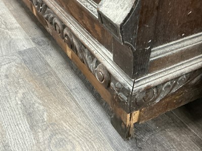 Lot 74 - CARVED OAK SIDE CABINET