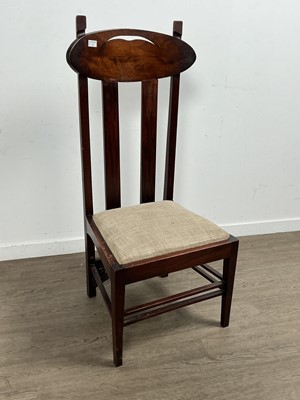 Lot 76 - MACKINTOSH 'ARGYLE' STYLE HIGH BACK DINING CHAIR