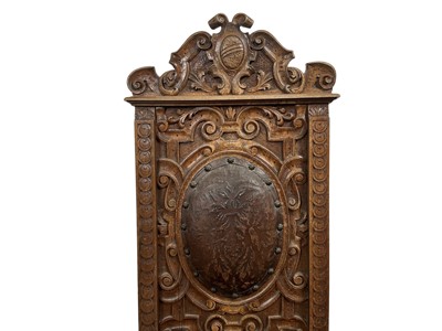 Lot 78 - PAIR OF CARVED CONTINENTAL TEAK CHAIRS