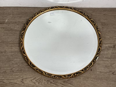 Lot 79 - GILT WOOD CIRCULAR WALL MIRROR