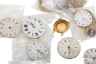 Lot 866 - GROUP OF ANTIQUE AND VINTAGE POCKET WATCH DIALS AND MOVEMENTS