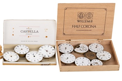 Lot 871 - GROUP OF ANTIQUE POCKET WATCH DIALS AND MOVEMENTS