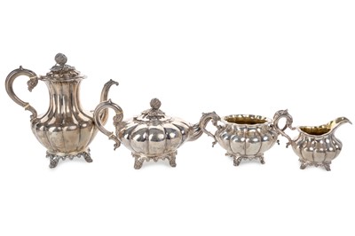 Lot 104 - WILLIAM IV SILVER FOUR PIECE TEA AND COFFEE SERVICE